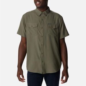 Columbia Utilizer II Men's Omni-Wick Olive Button-Down Athletic Shirt Size XL
